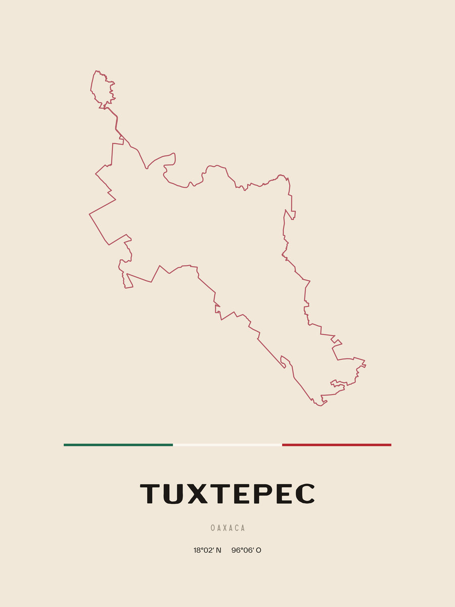 Framed poster of Tuxtepec, Oaxaca.