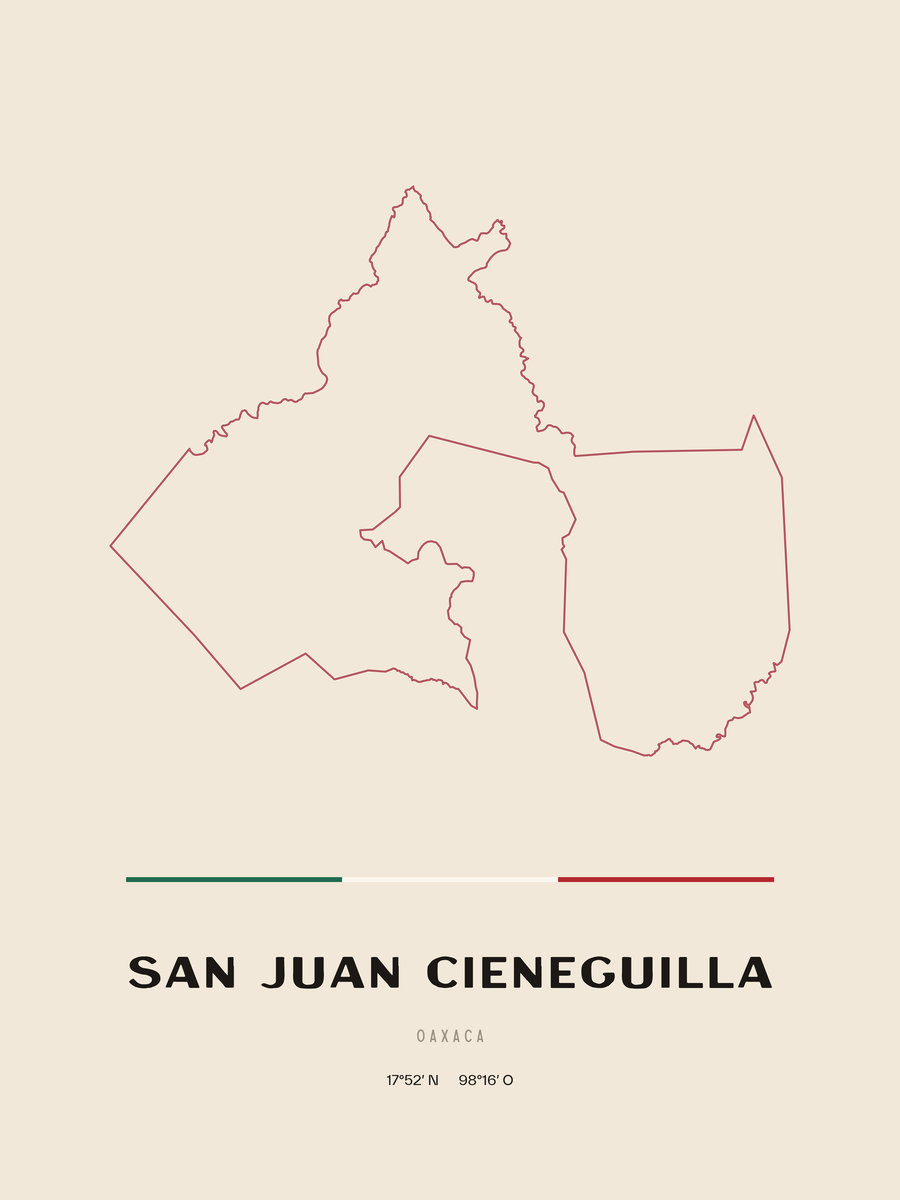 Framed poster of San Juan Cieneguilla, Oaxaca.