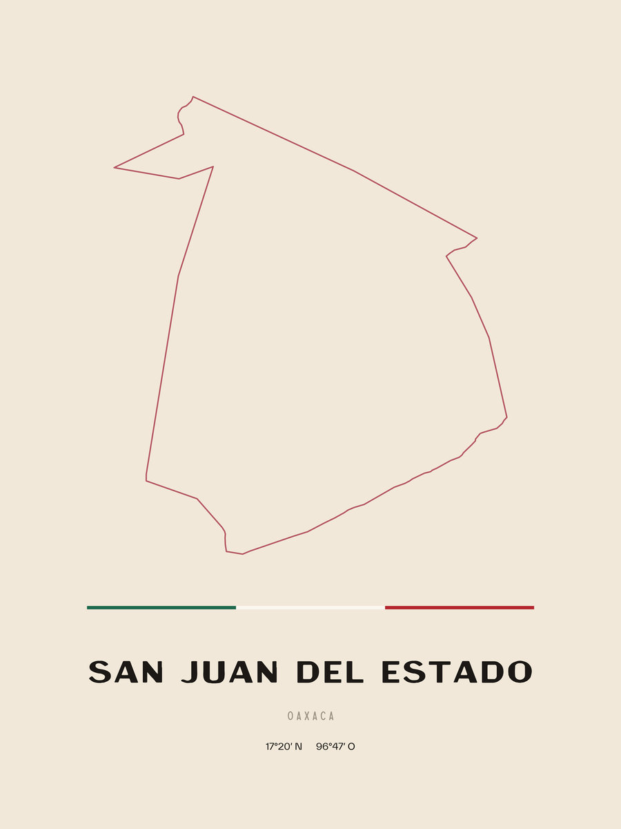Framed poster of San Juan del Estado, Oaxaca.