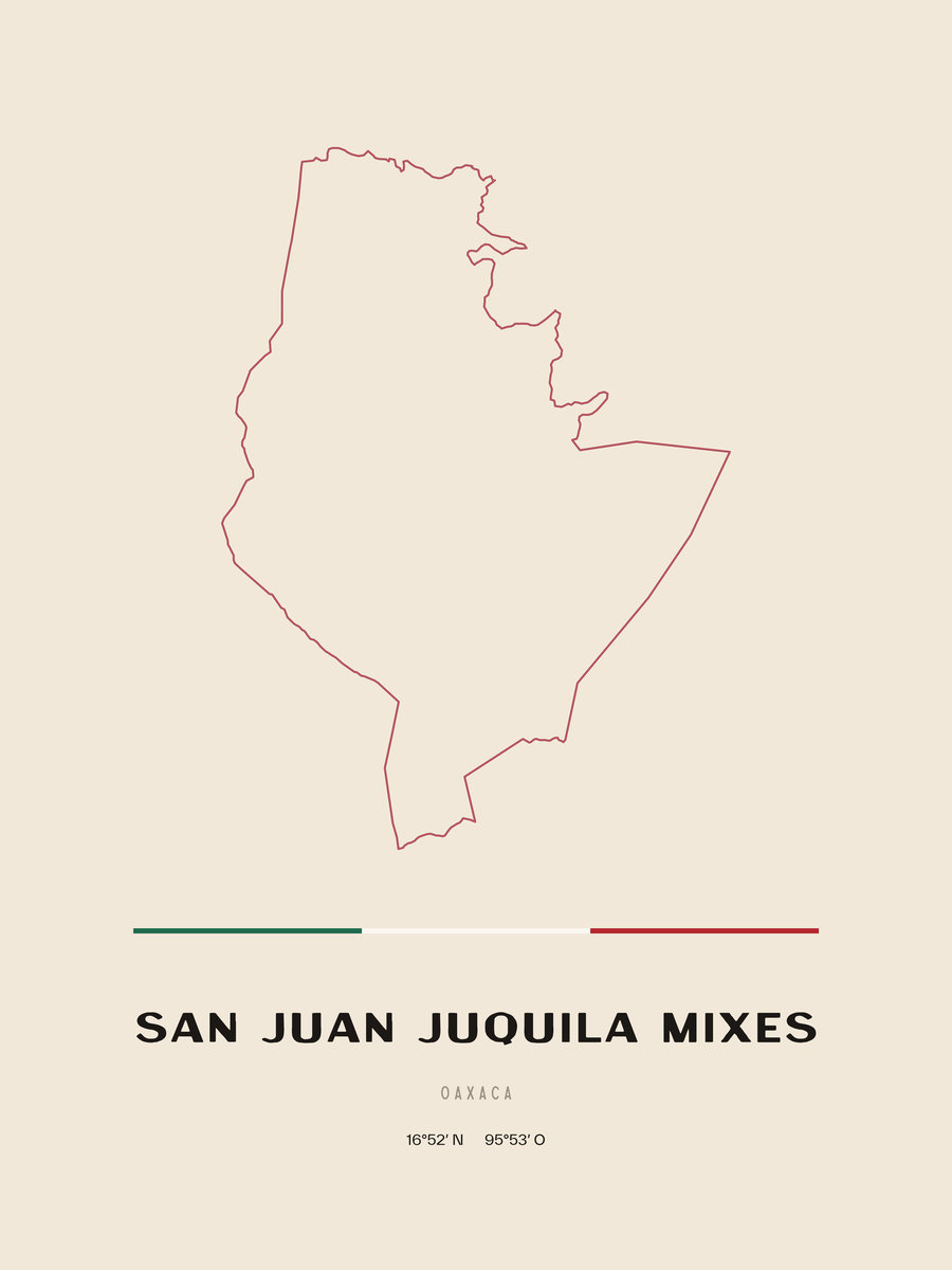 Framed poster of San Juan Juquila Mixes, Oaxaca.