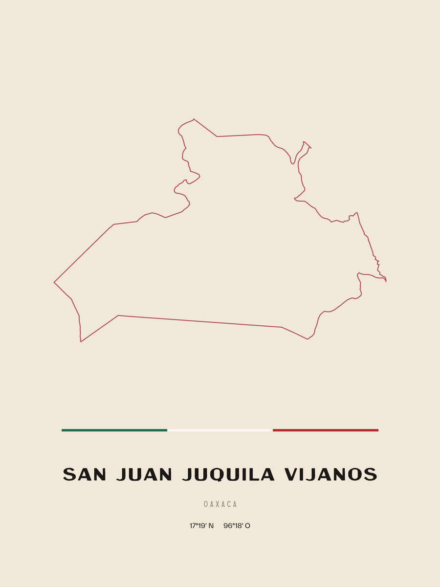 Framed poster of San Juan Juquila Vijanos, Oaxaca.