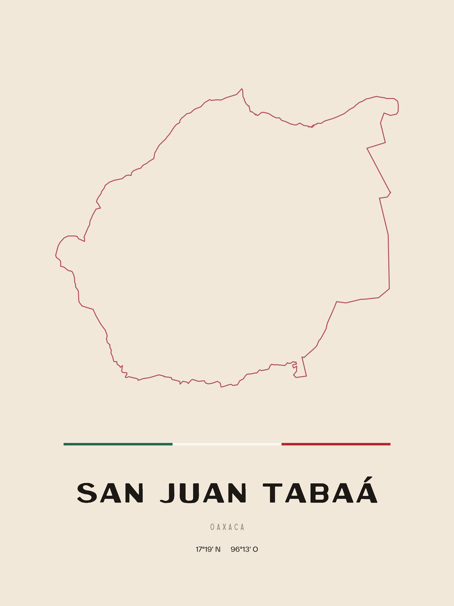 Framed poster of San Juan Tabaá, Oaxaca.