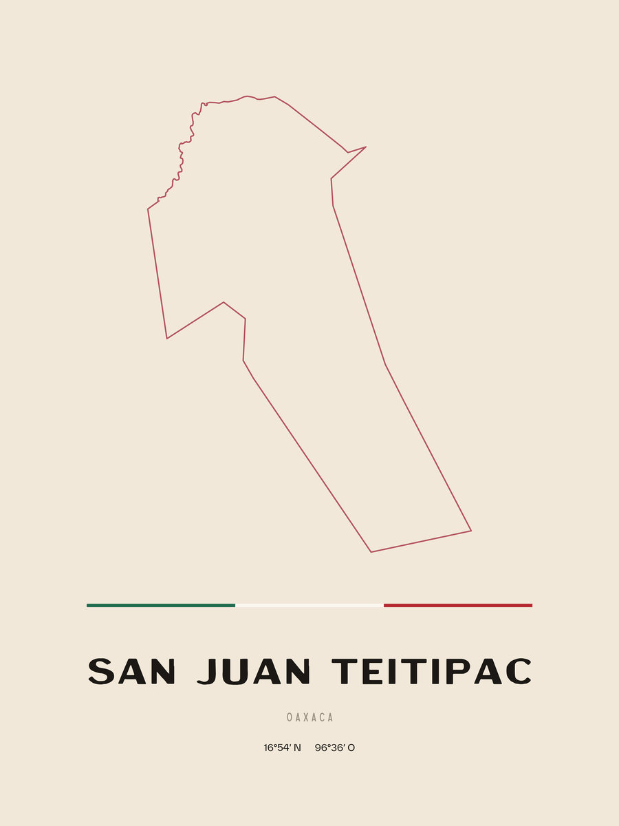 Framed poster of San Juan Teitipac, Oaxaca.
