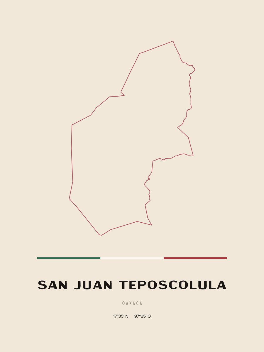 Framed poster of San Juan Teposcolula, Oaxaca.