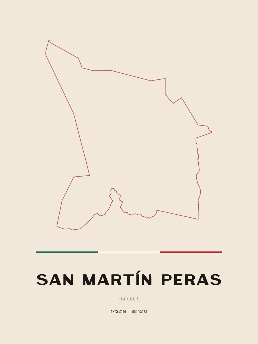 Framed poster of San Martín Peras, Oaxaca.