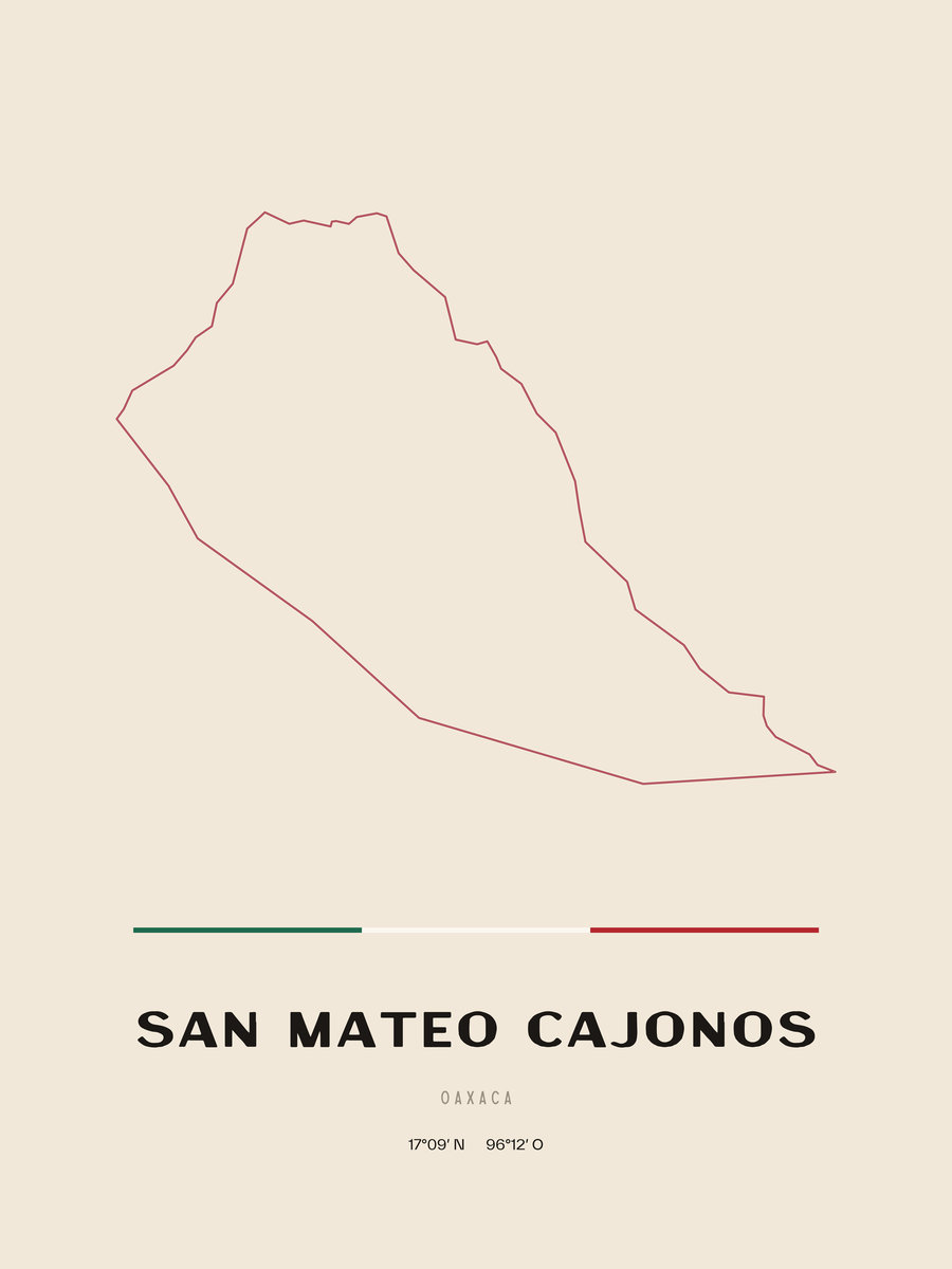 Framed poster of San Mateo Cajonos, Oaxaca.