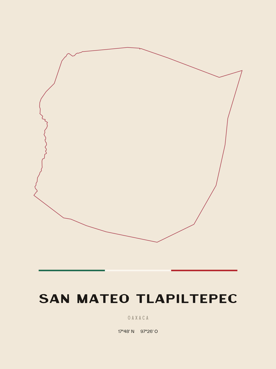 Framed poster of San Mateo Tlapiltepec, Oaxaca.