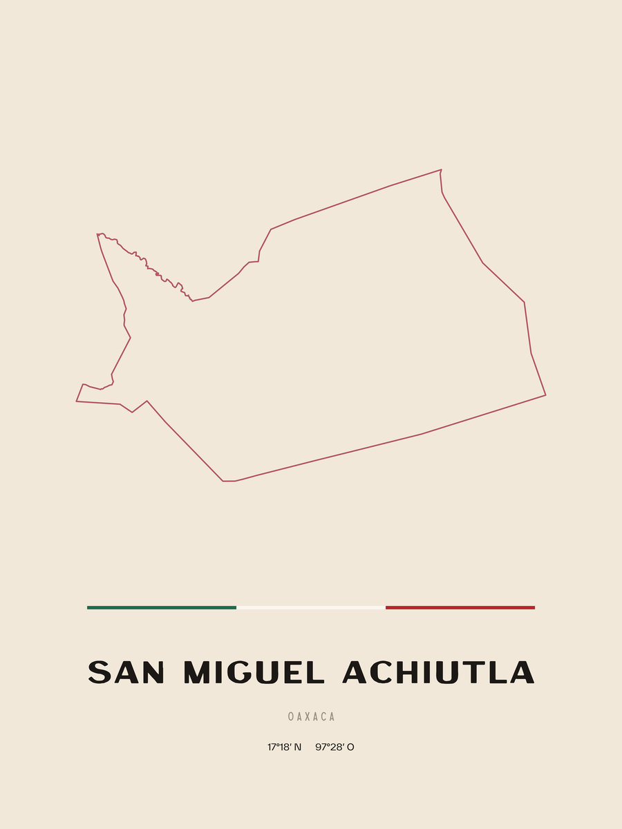 Framed poster of San Miguel Achiutla, Oaxaca.