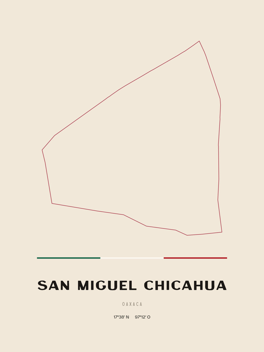 Framed poster of San Miguel Chicahua, Oaxaca.