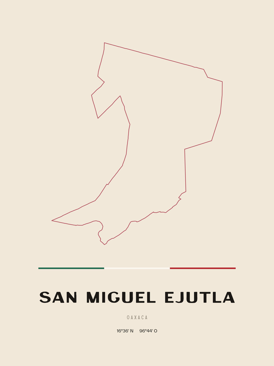Framed poster of San Miguel Ejutla, Oaxaca.