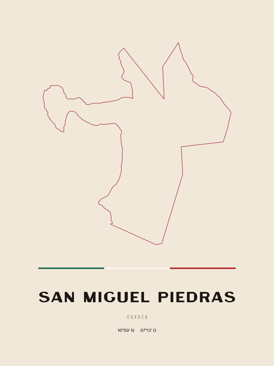 Framed poster of San Miguel Piedras, Oaxaca.