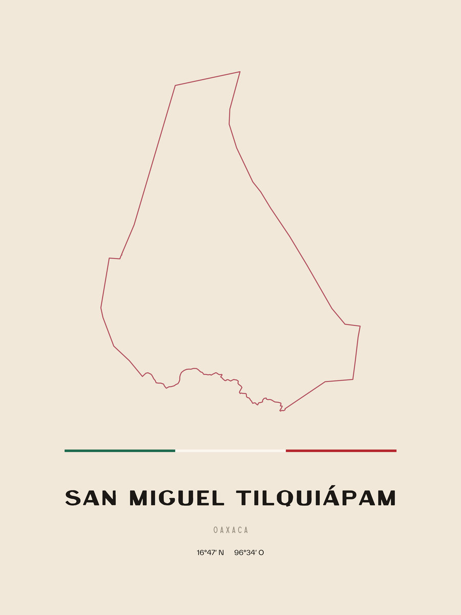Framed poster of San Miguel Tilquiápam, Oaxaca.