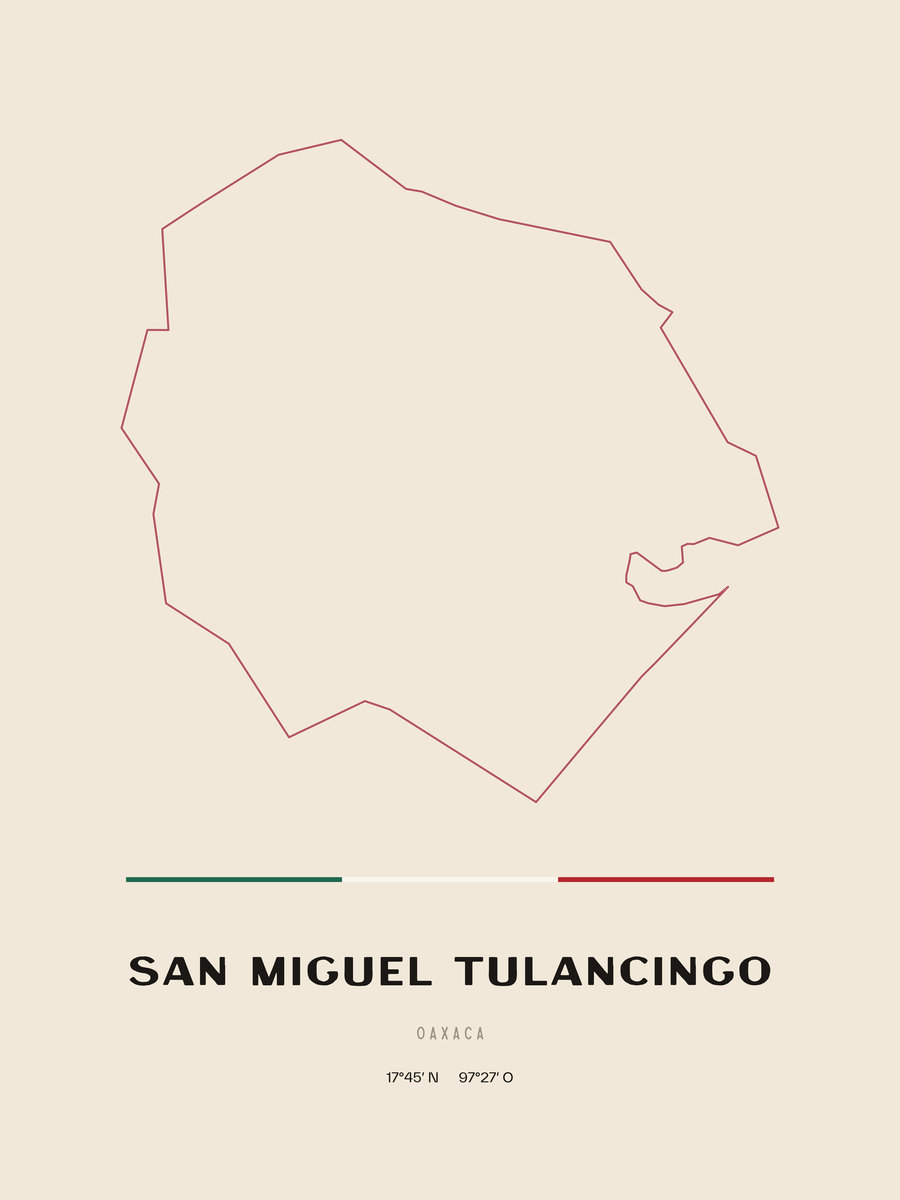 Framed poster of San Miguel Tulancingo, Oaxaca.