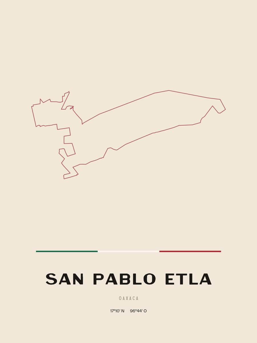 Framed poster of San Pablo Etla, Oaxaca.