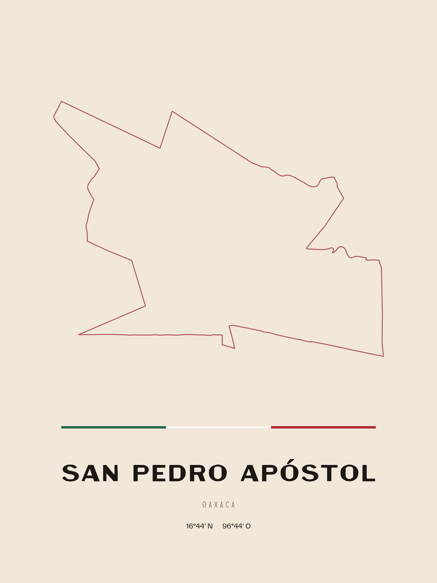 Framed poster of San Pedro Apóstol, Oaxaca.