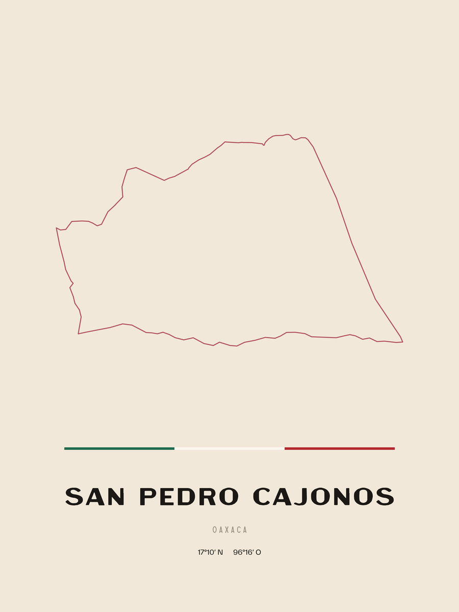 Framed poster of San Pedro Cajonos, Oaxaca.
