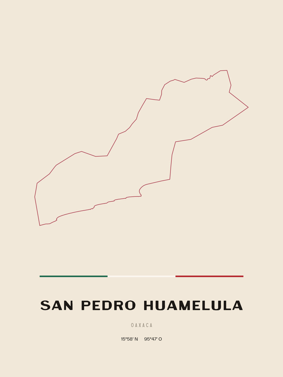 Framed poster of San Pedro Huamelula, Oaxaca.