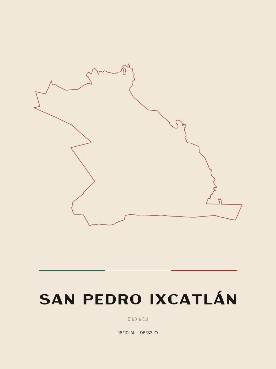 Framed poster of San Pedro Ixcatlán, Oaxaca.