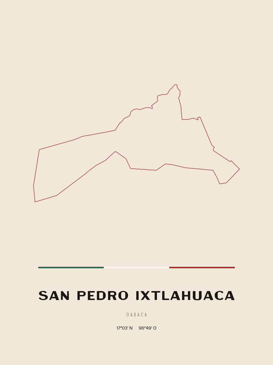 Framed poster of San Pedro Ixtlahuaca, Oaxaca.