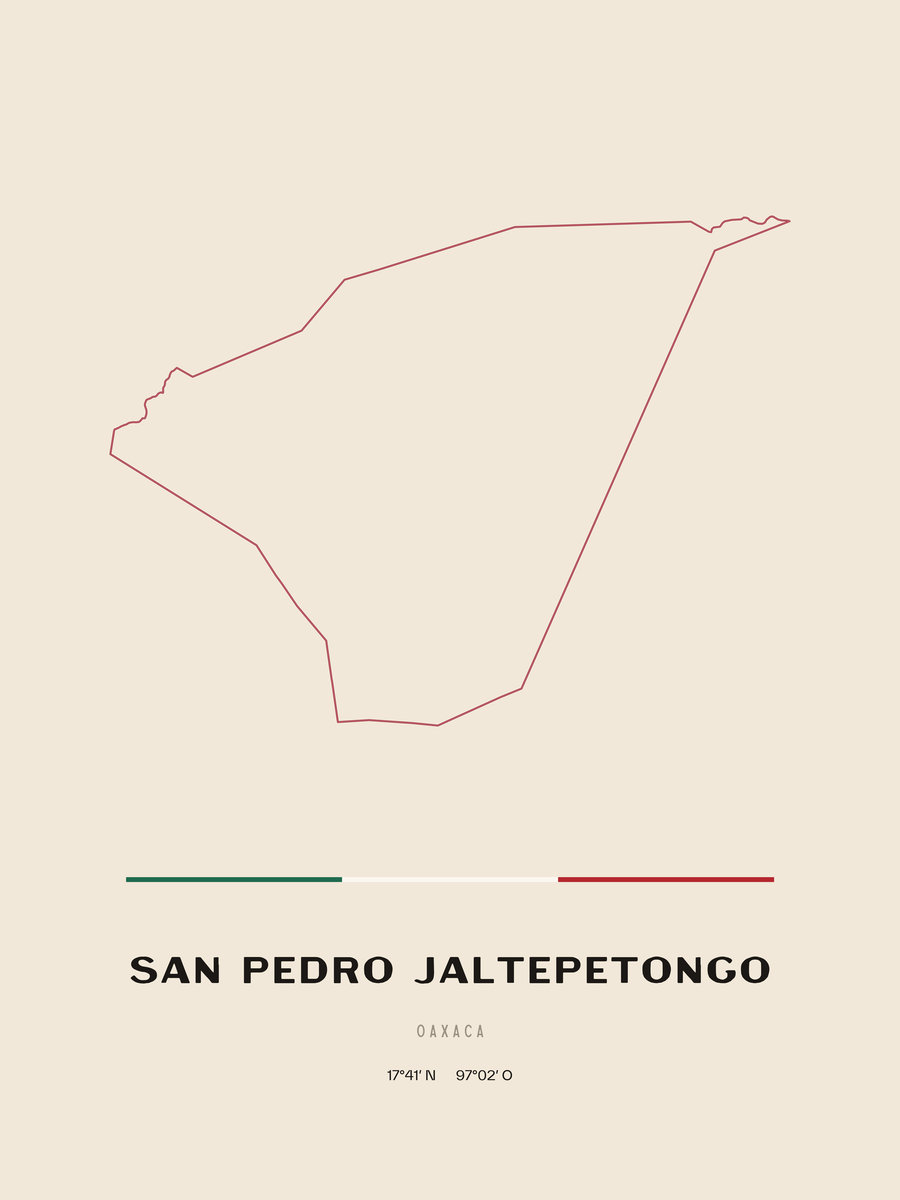Framed poster of San Pedro Jaltepetongo, Oaxaca.