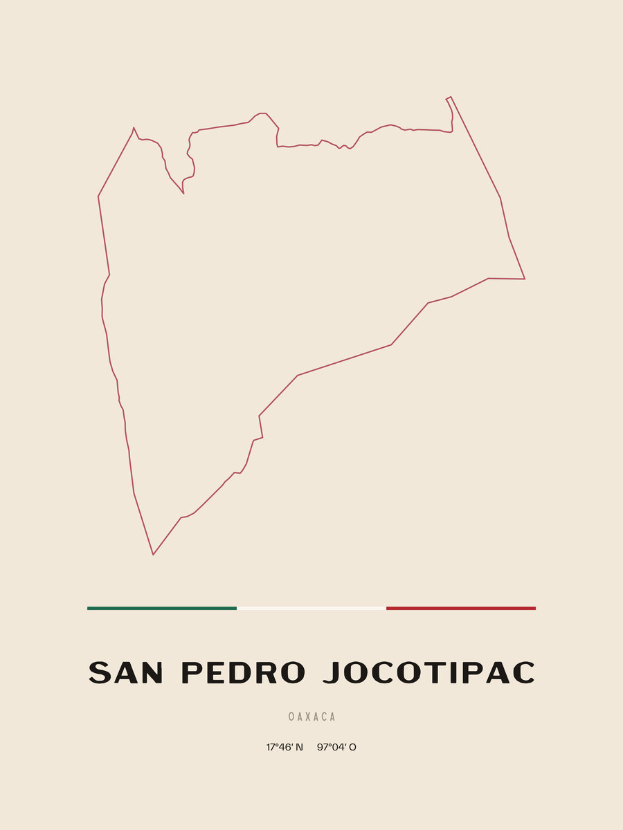 Framed poster of San Pedro Jocotipac, Oaxaca.