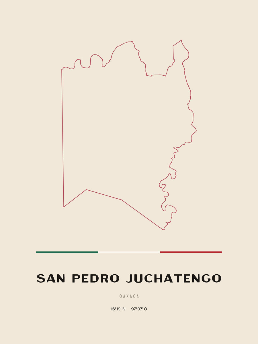 Framed poster of San Pedro Juchatengo, Oaxaca.