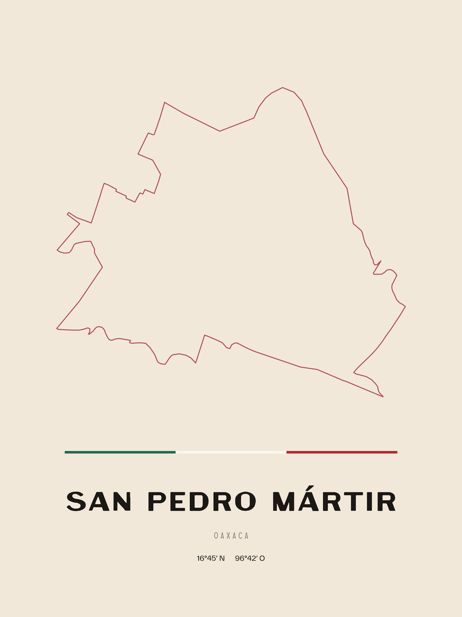 Framed poster of San Pedro Mártir, Oaxaca.