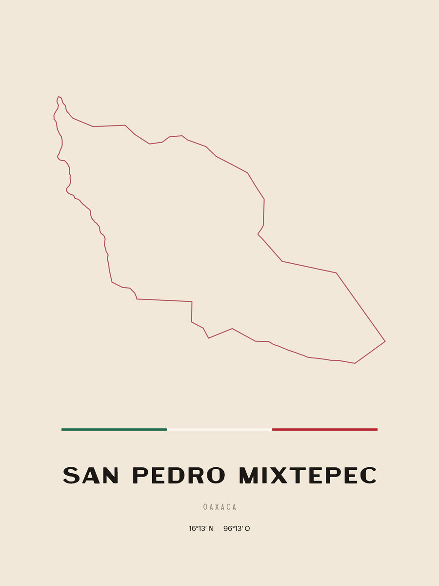 Framed poster of San Pedro Mixtepec, Oaxaca.