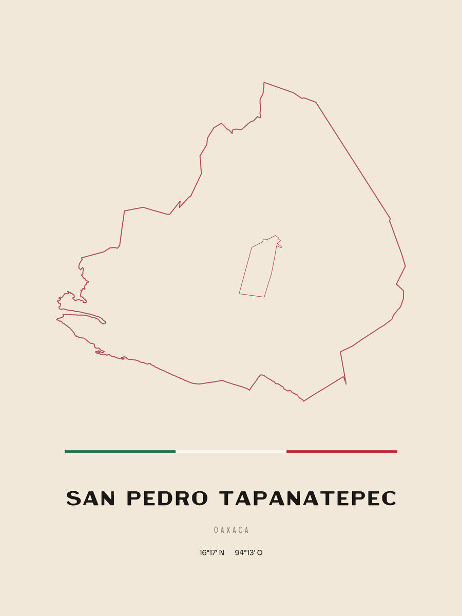 Framed poster of San Pedro Tapanatepec, Oaxaca.