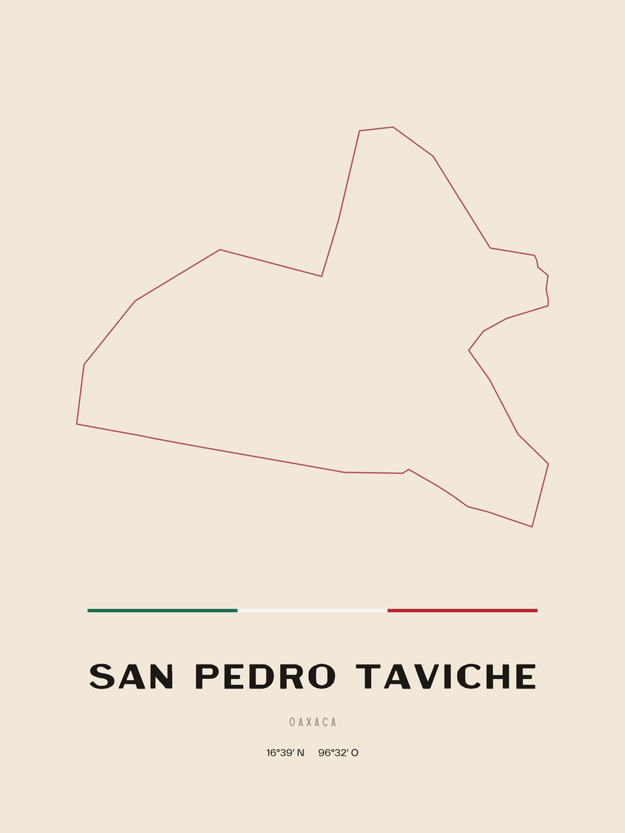 Framed poster of San Pedro Taviche, Oaxaca.