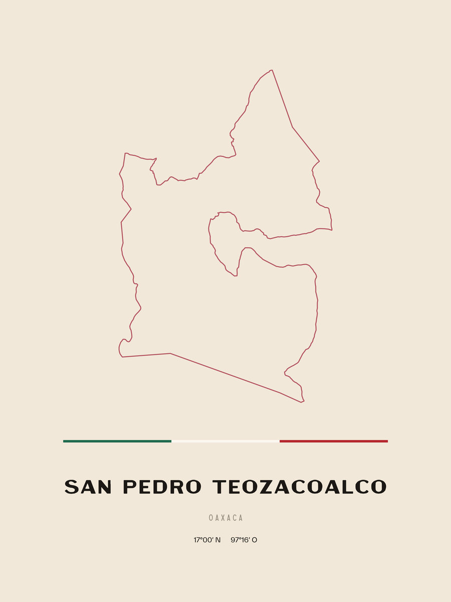 Framed poster of San Pedro Teozacoalco, Oaxaca.