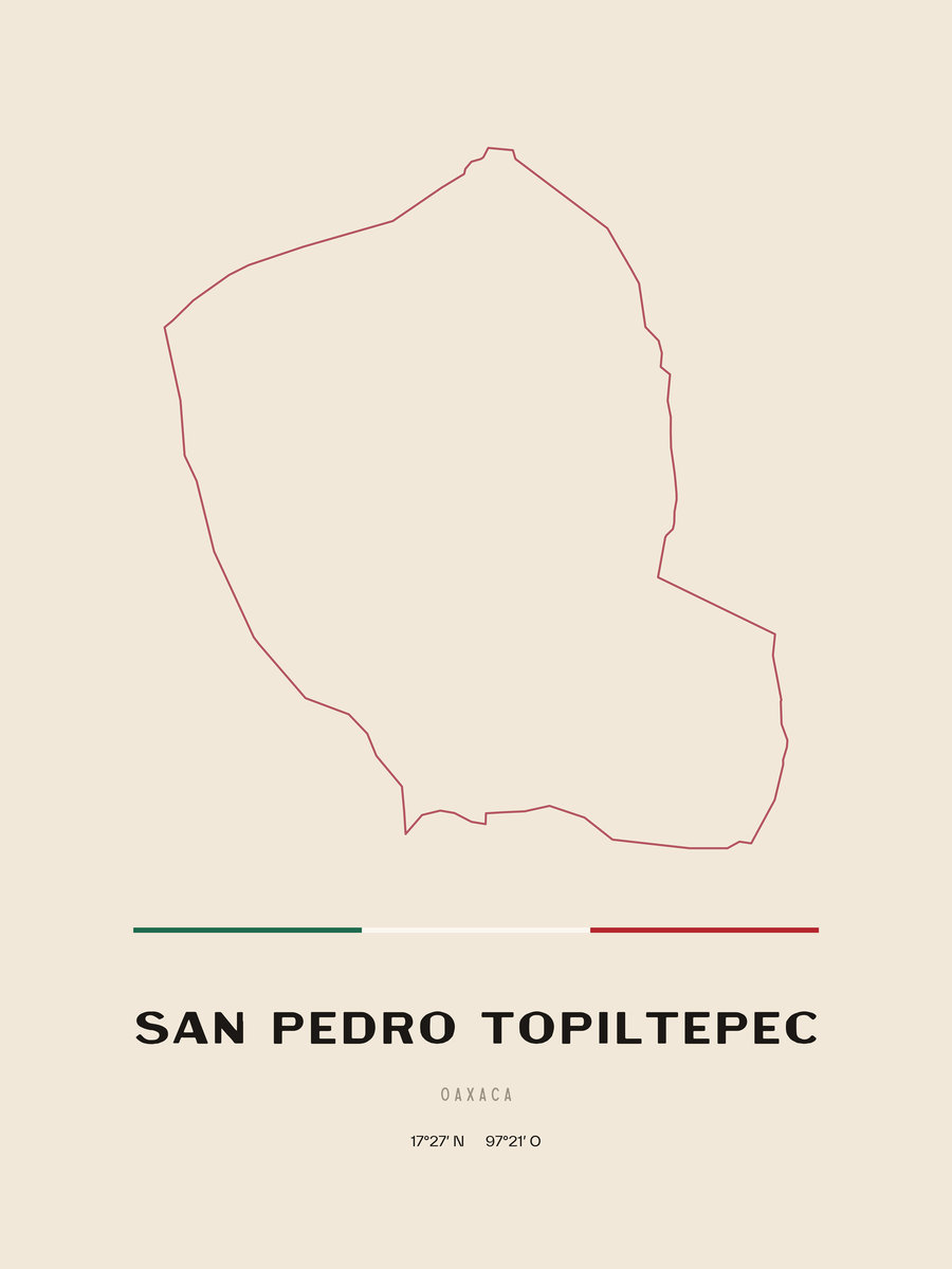 Framed poster of San Pedro Topiltepec, Oaxaca.