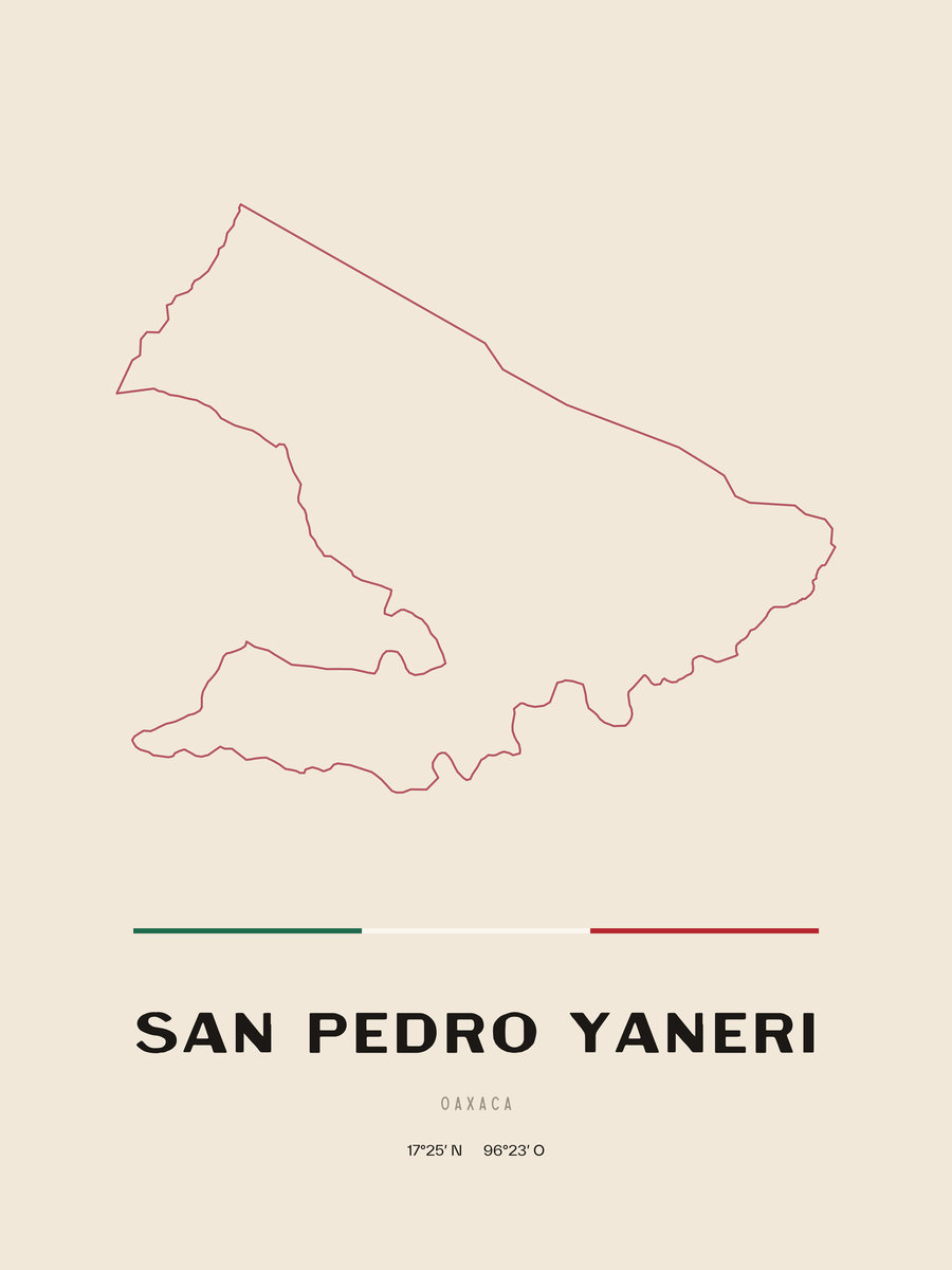Framed poster of San Pedro Yaneri, Oaxaca.