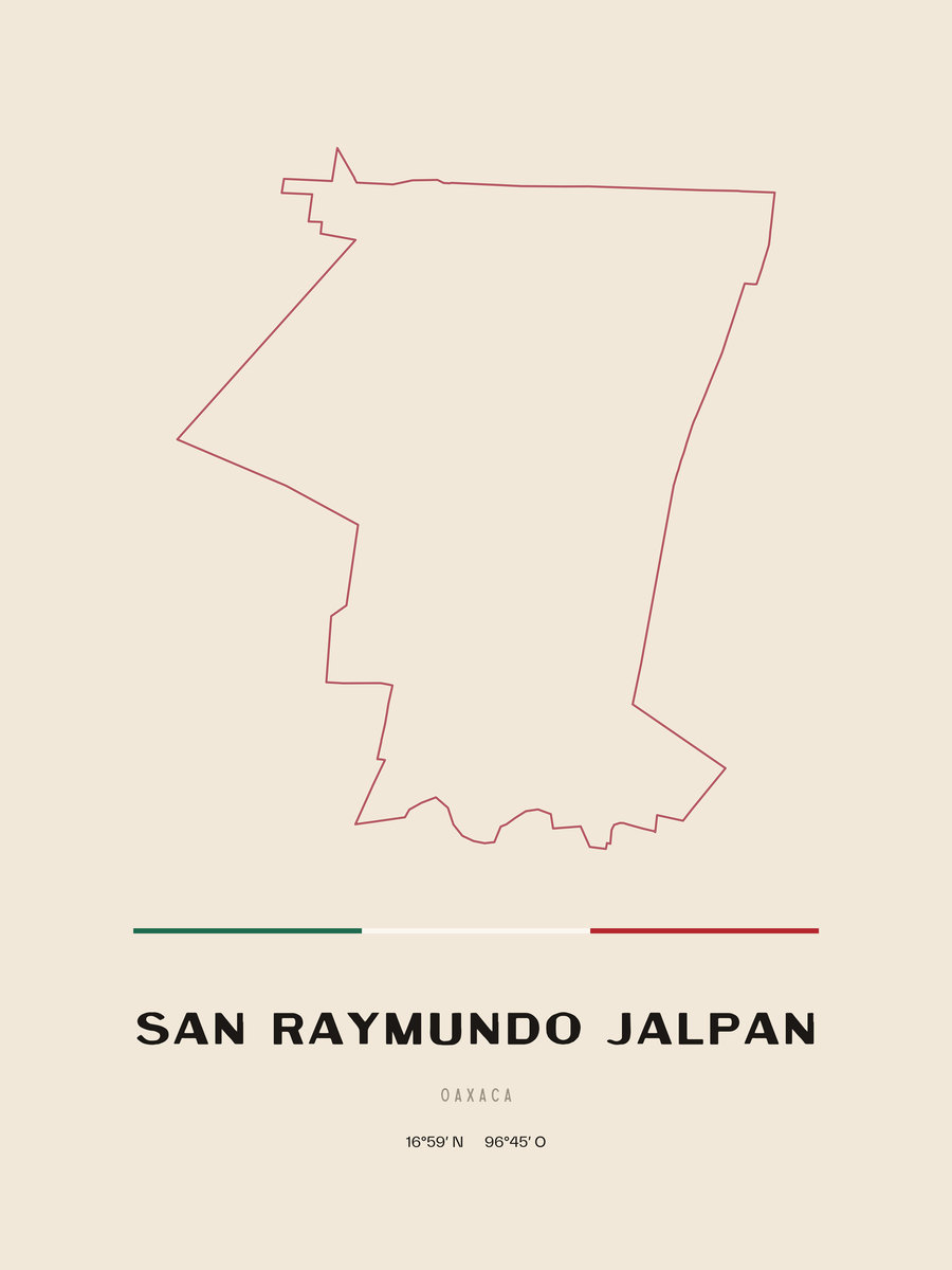 Framed poster of San Raymundo Jalpan, Oaxaca.