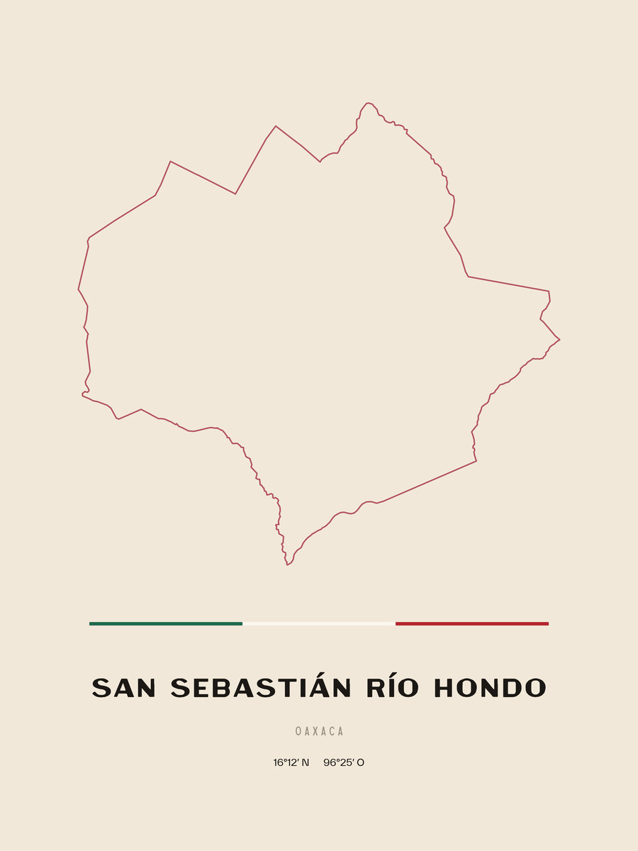 Framed poster of San Sebastián Río Hondo, Oaxaca.