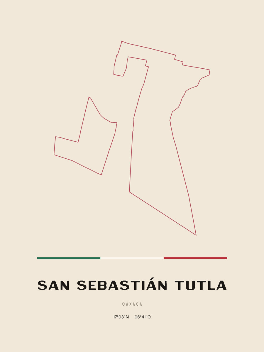 Framed poster of San Sebastián Tutla, Oaxaca.