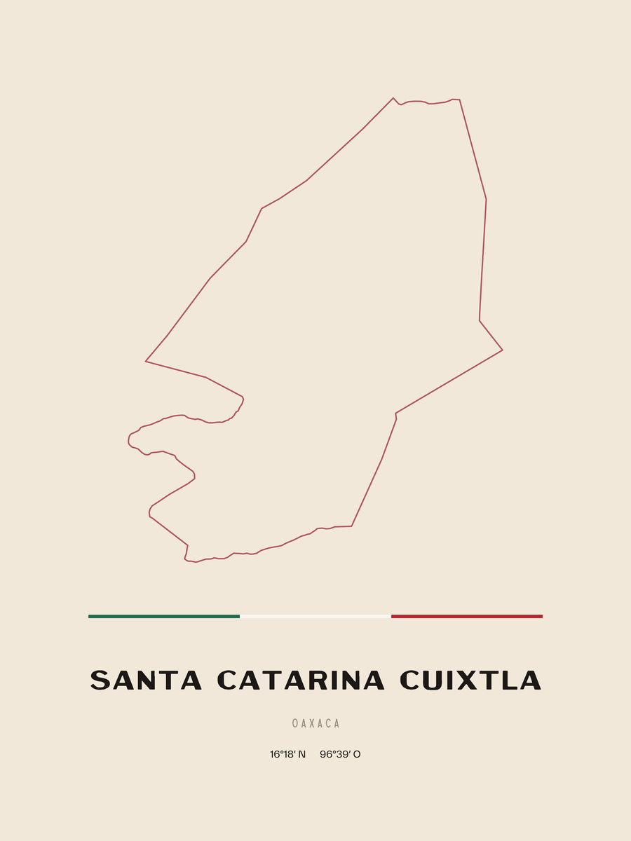 Framed poster of Santa Catarina Cuixtla, Oaxaca.