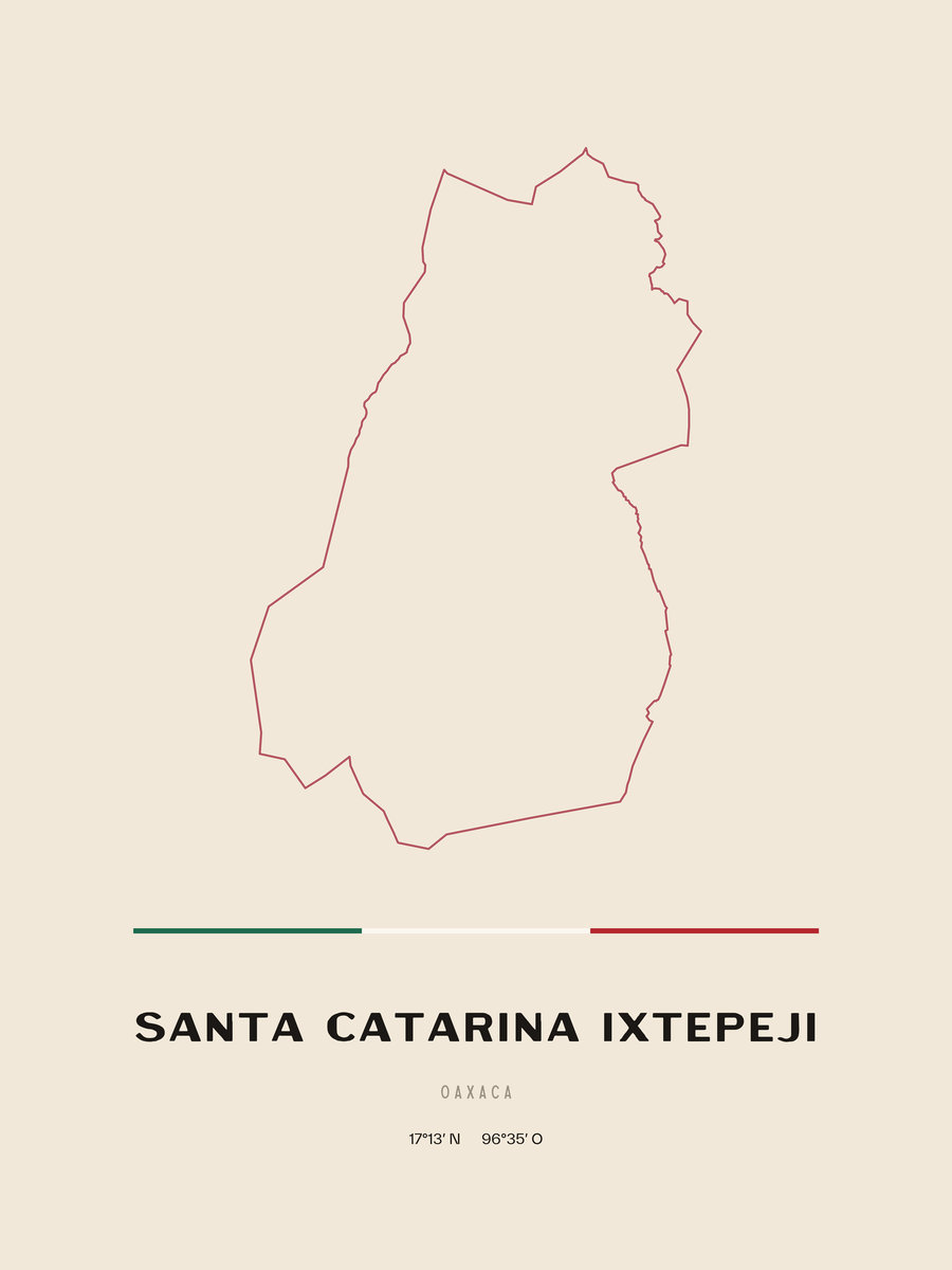 Framed poster of Santa Catarina Ixtepeji, Oaxaca.