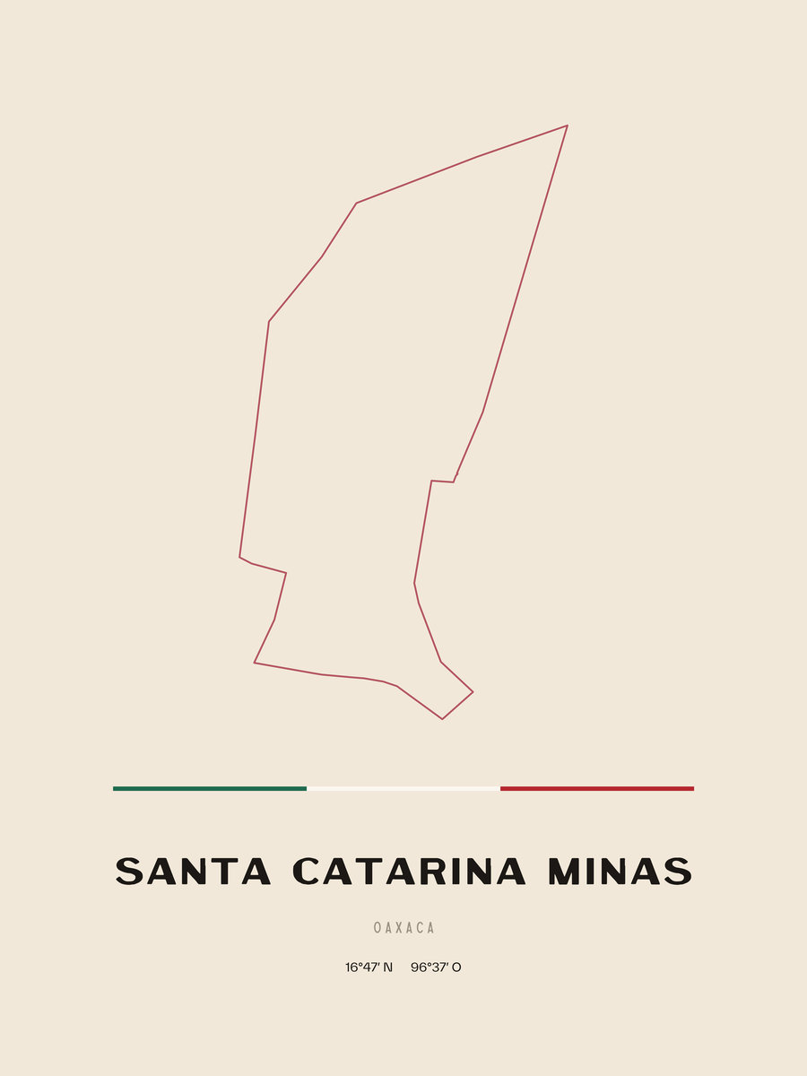 Framed poster of Santa Catarina Minas, Oaxaca.
