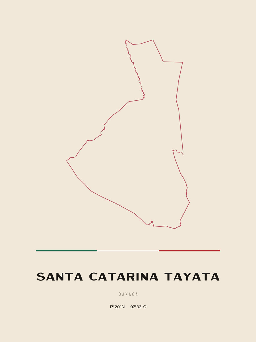 Framed poster of Santa Catarina Tayata, Oaxaca.