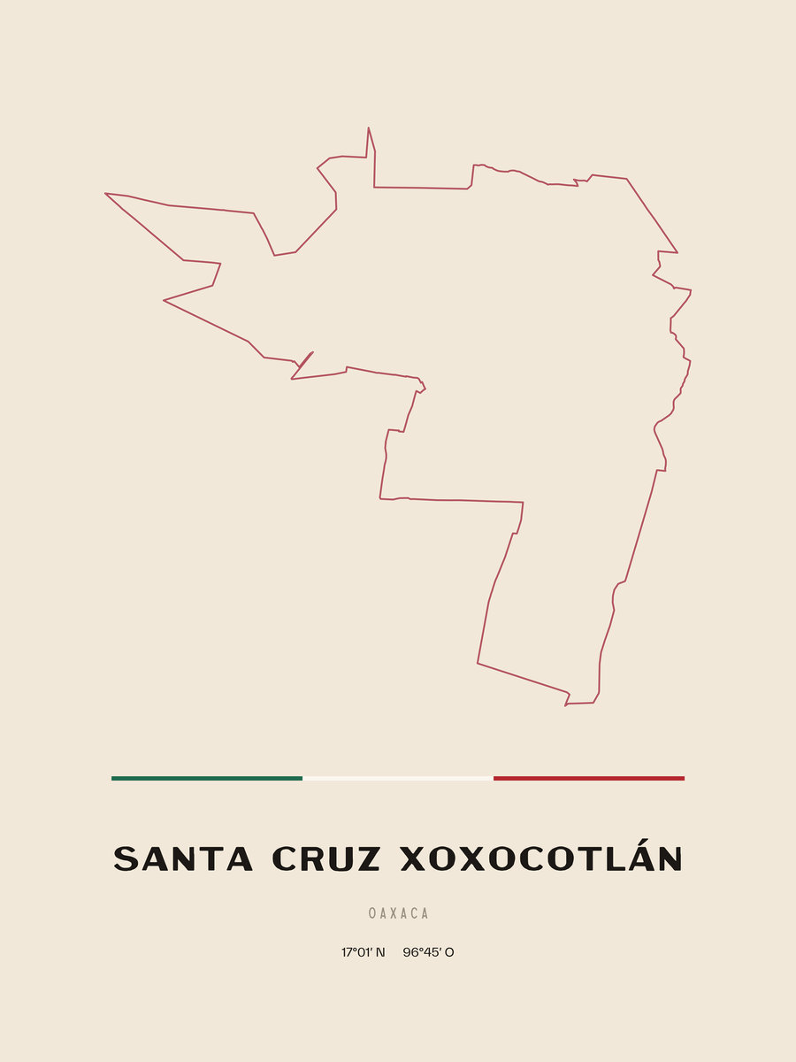 Framed poster of Santa Cruz Xoxocotlán, Oaxaca.