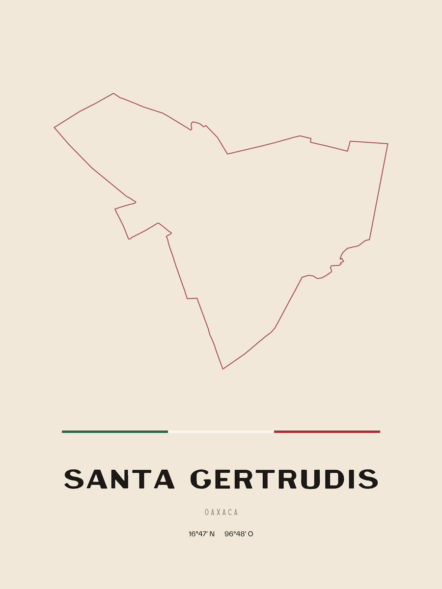 Framed poster of Santa Gertrudis, Oaxaca.