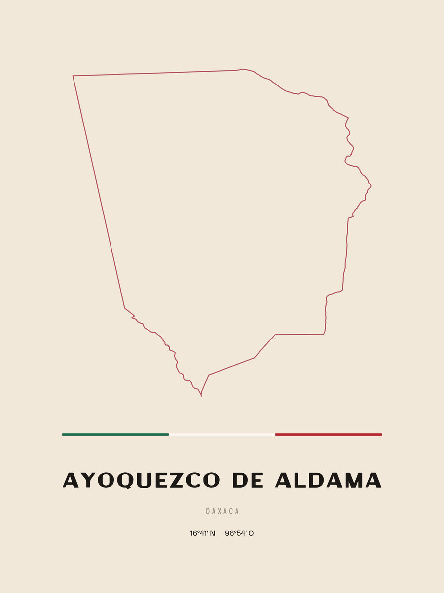 Framed poster of Ayoquezco de Aldama, Oaxaca.