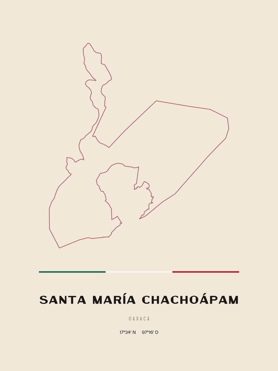 Framed poster of Santa María Chachoápam, Oaxaca.