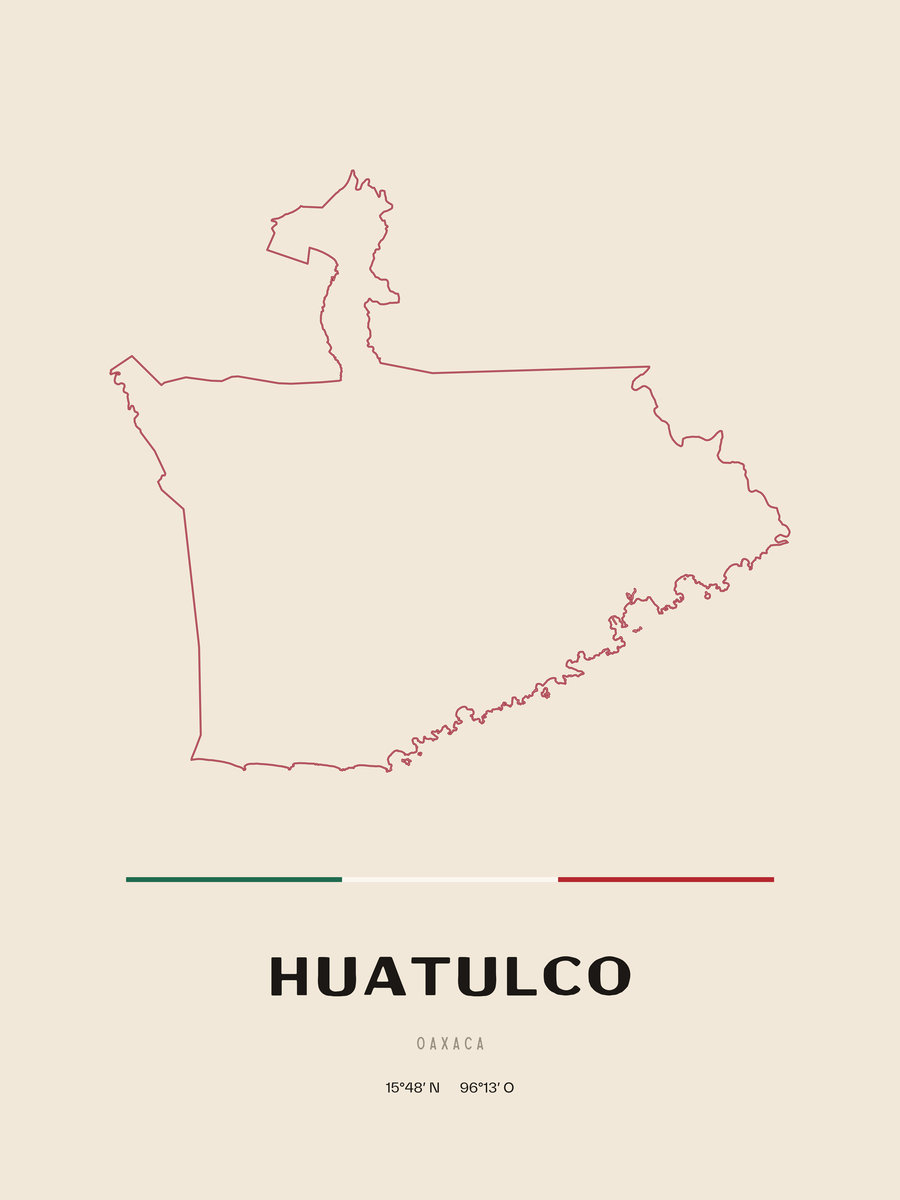 Framed poster of Huatulco, Oaxaca.