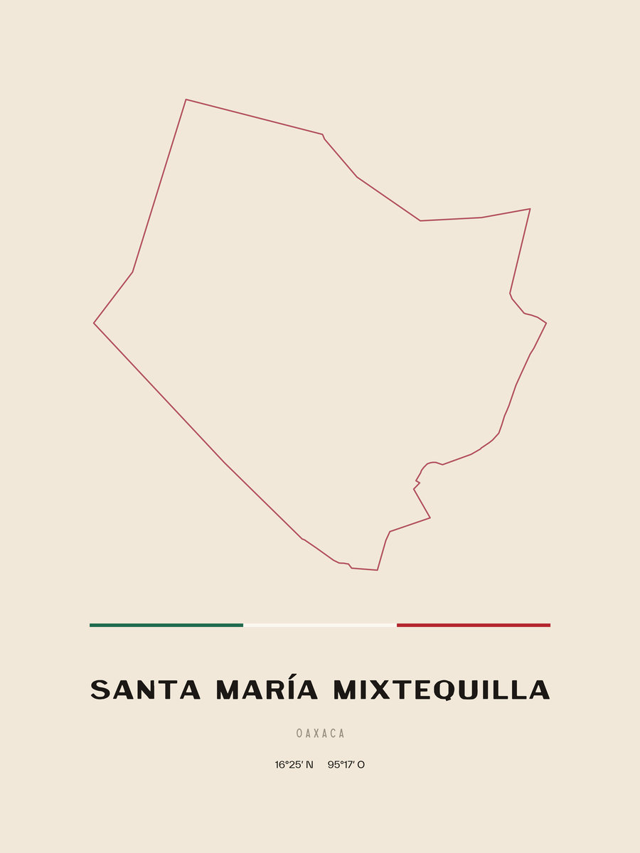 Framed poster of Santa María Mixtequilla, Oaxaca.