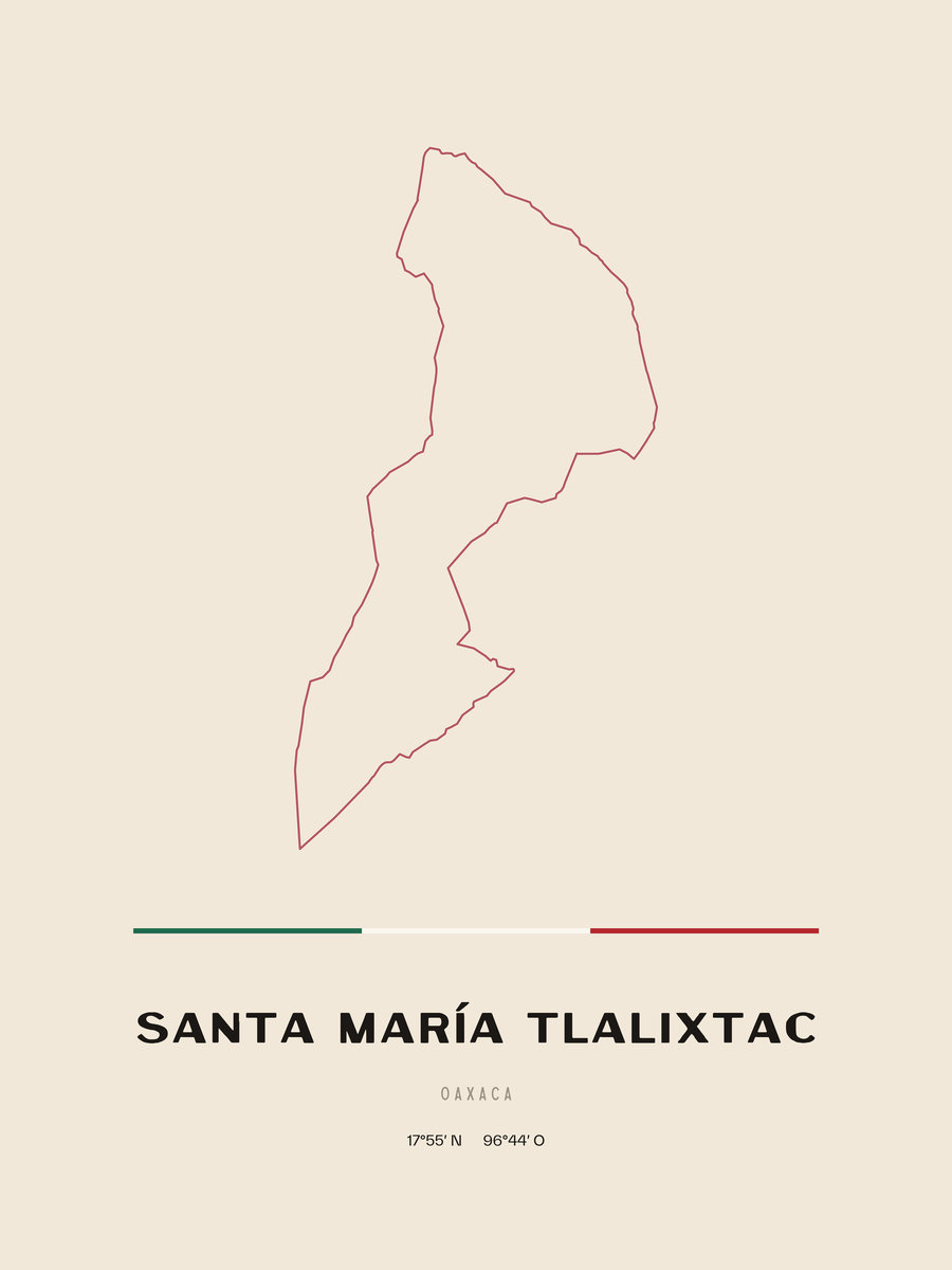 Framed poster of Santa María Tlalixtac, Oaxaca.