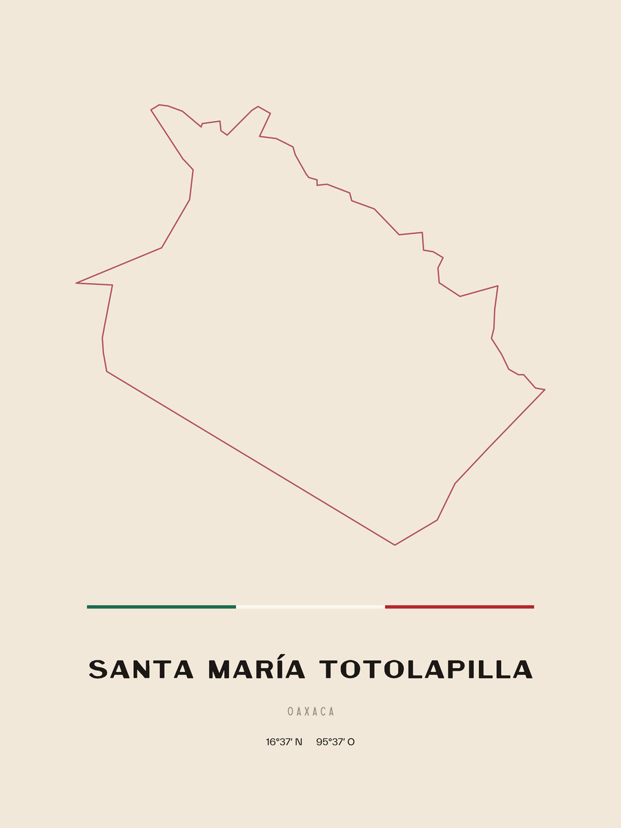 Framed poster of Santa María Totolapilla, Oaxaca.