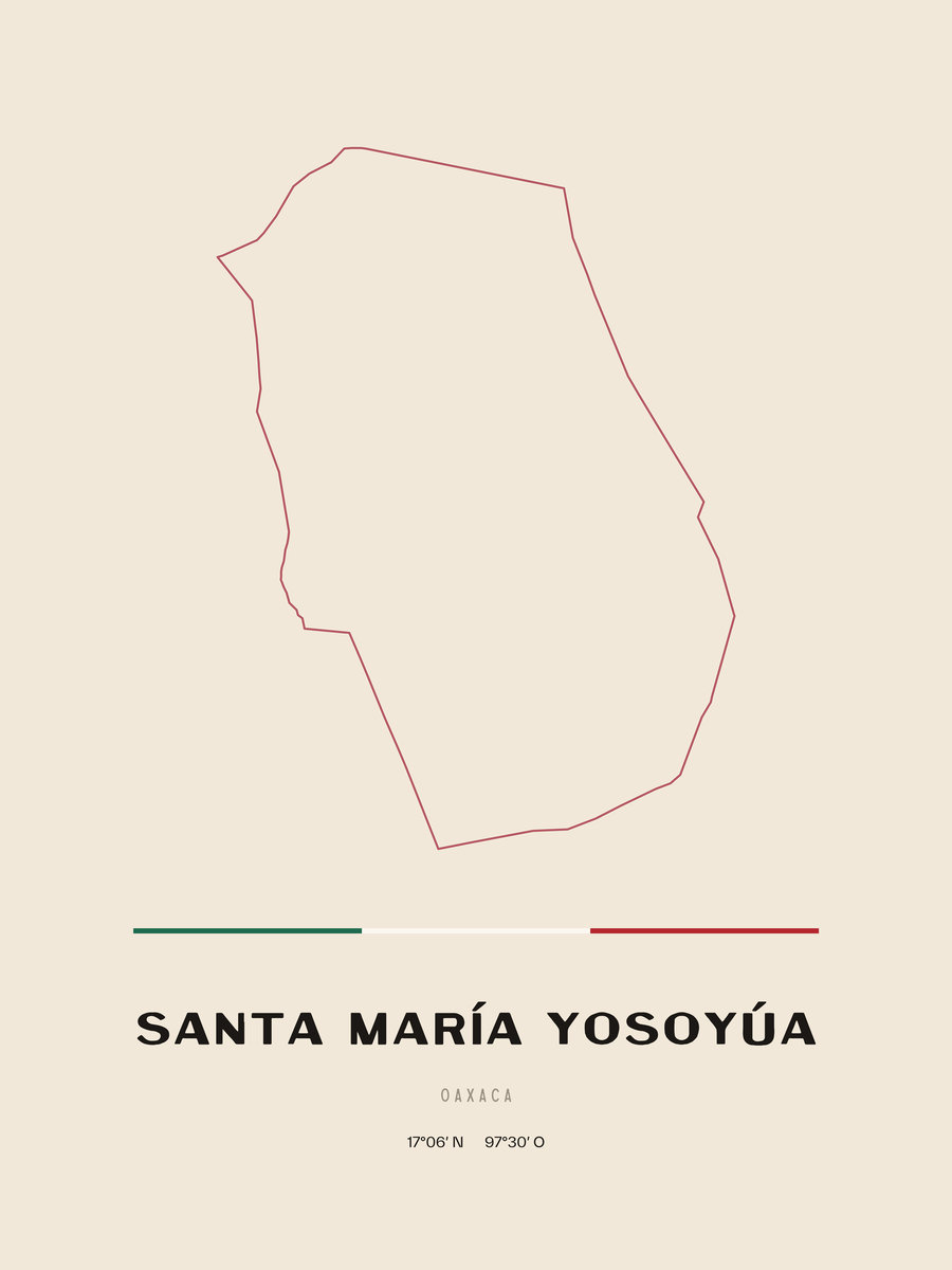 Framed poster of Santa María Yosoyúa, Oaxaca.