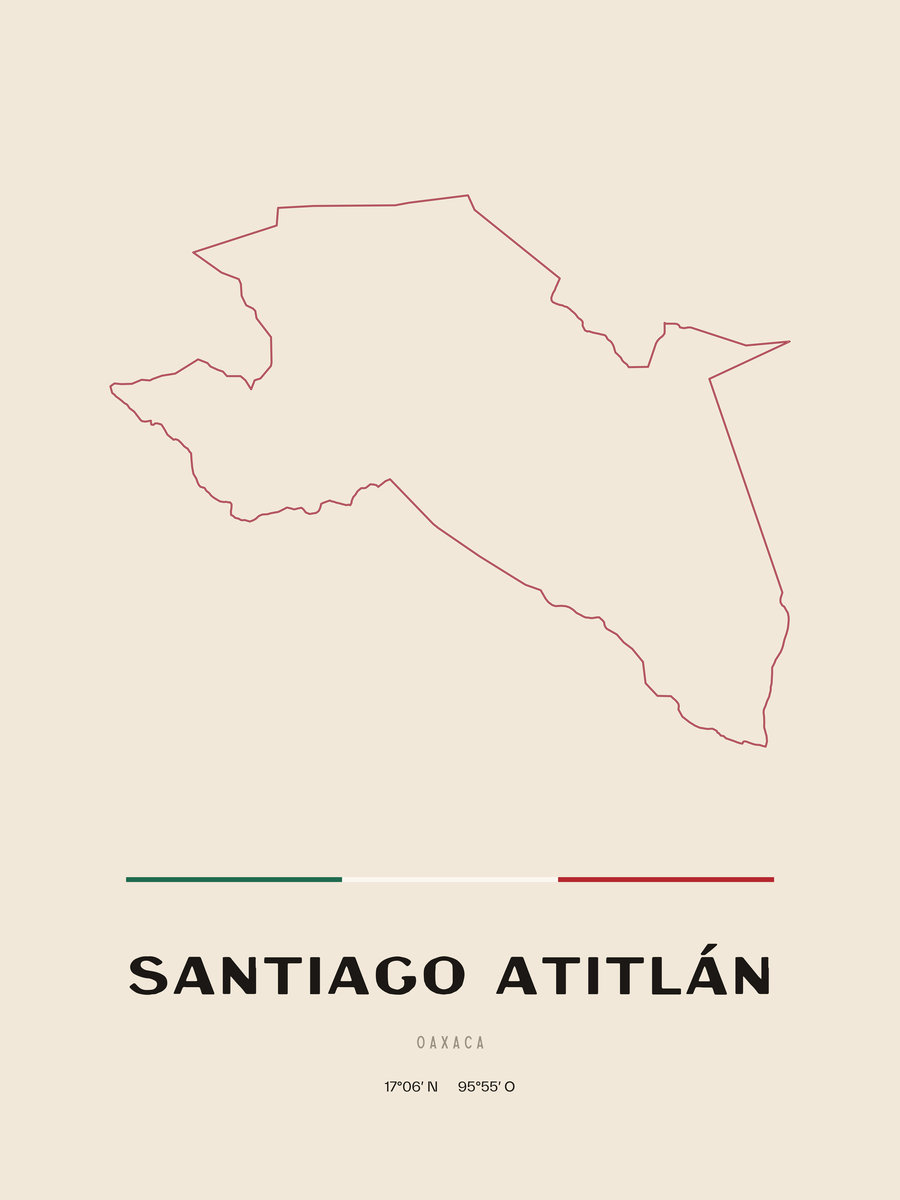 Framed poster of Santiago Atitlán, Oaxaca.